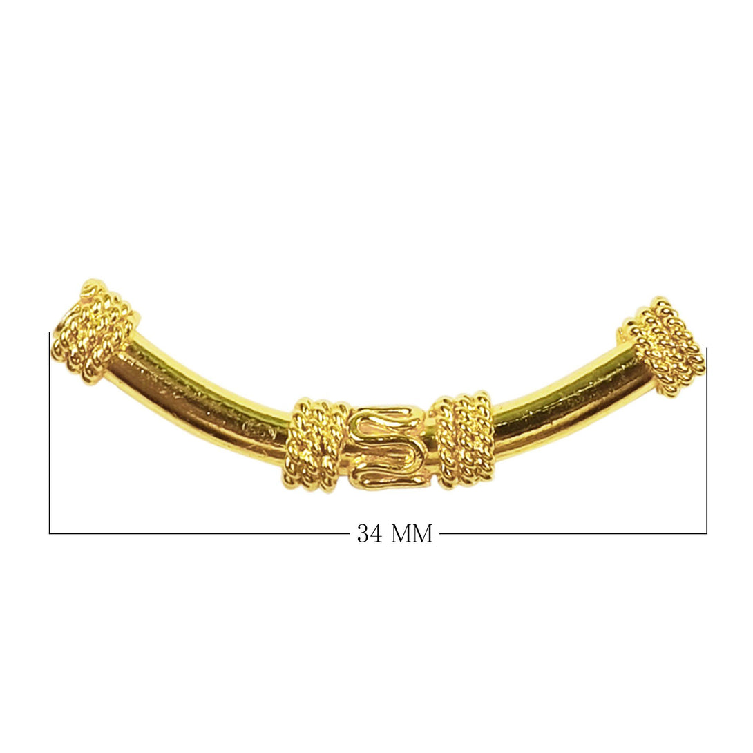 PG-101 18K Gold Overlay Tube Beads Bali Designs Inc 