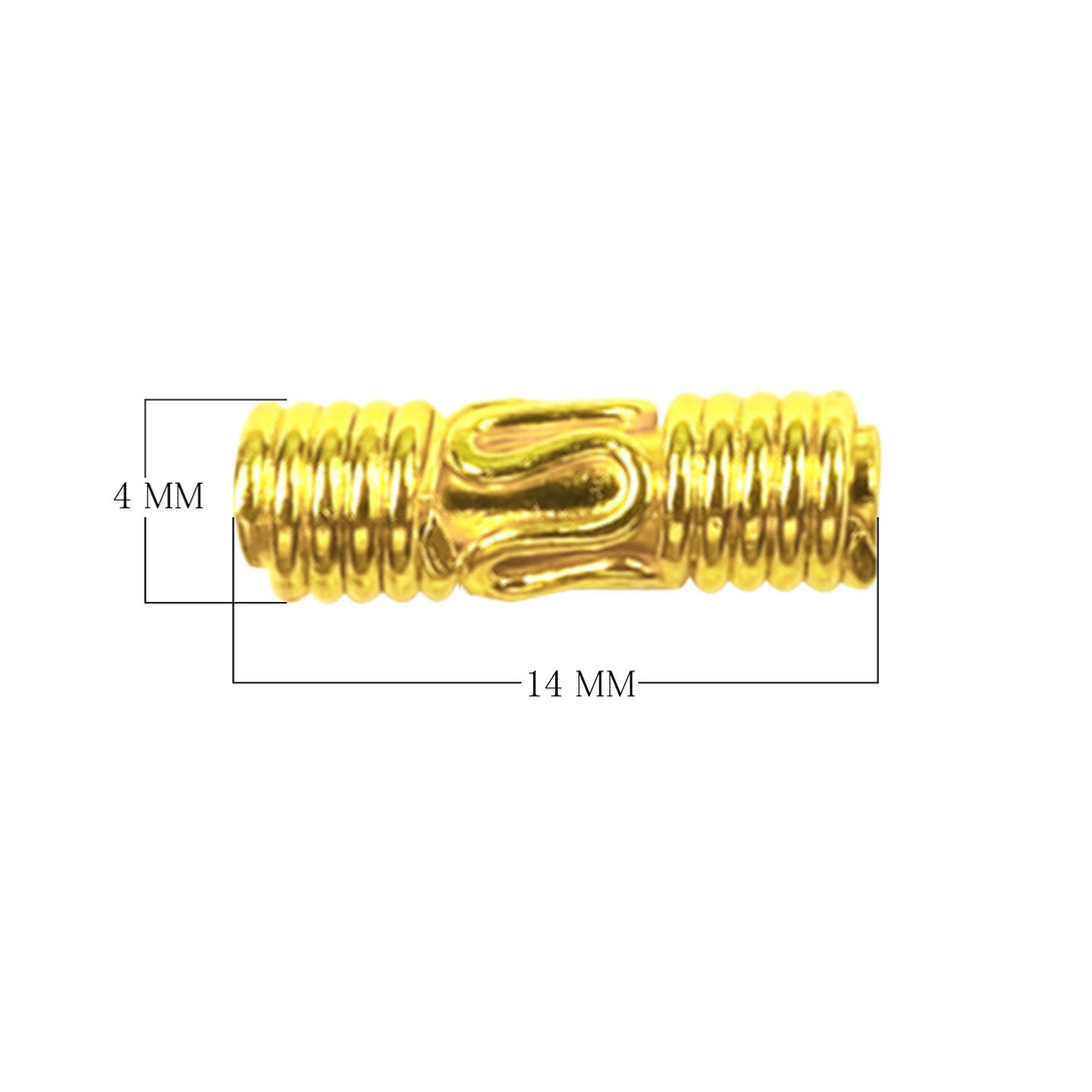 PG-102 18K Gold Overlay Tube Beads Bali Designs Inc 