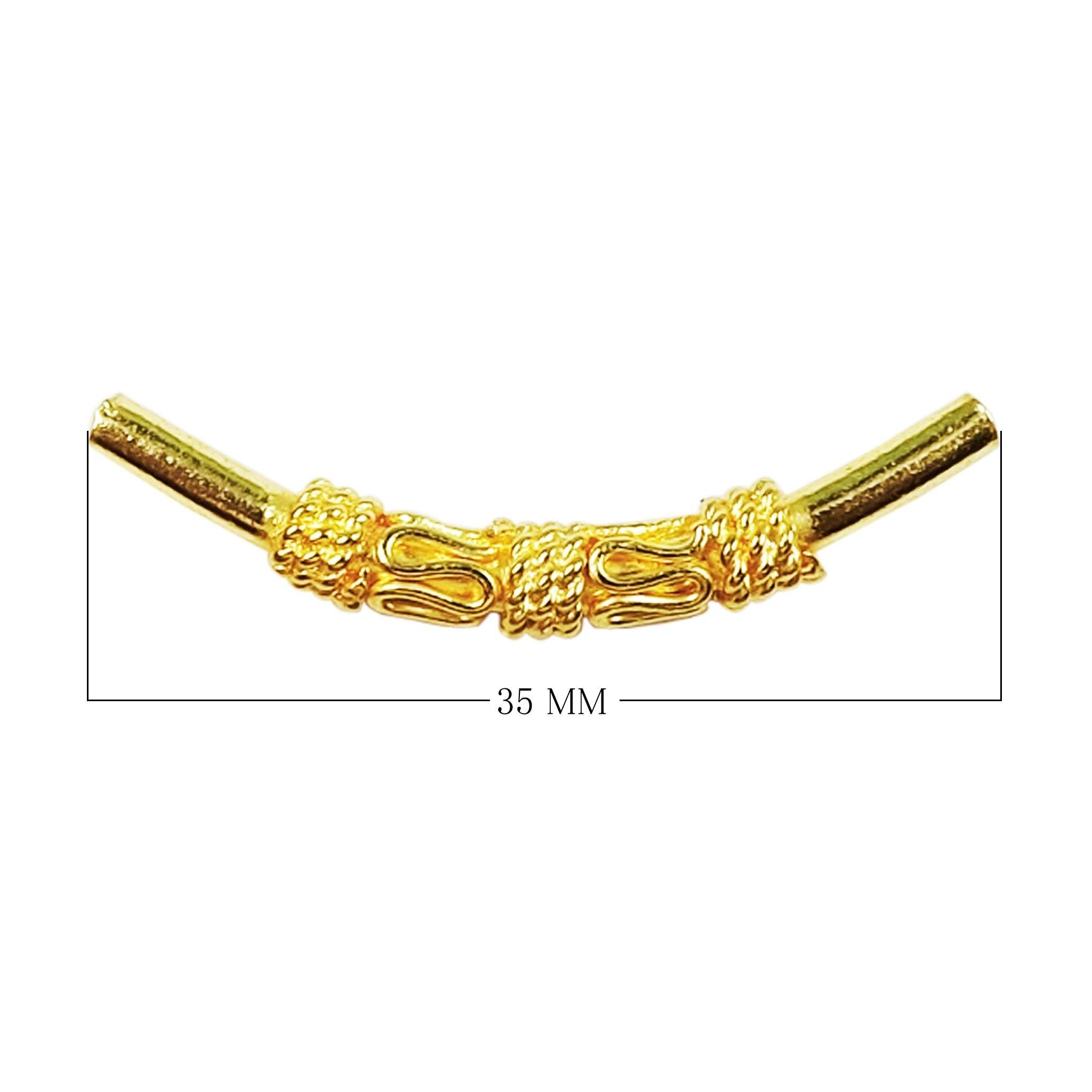 PG-108 18K Gold Overlay Tube Beads Bali Designs Inc 