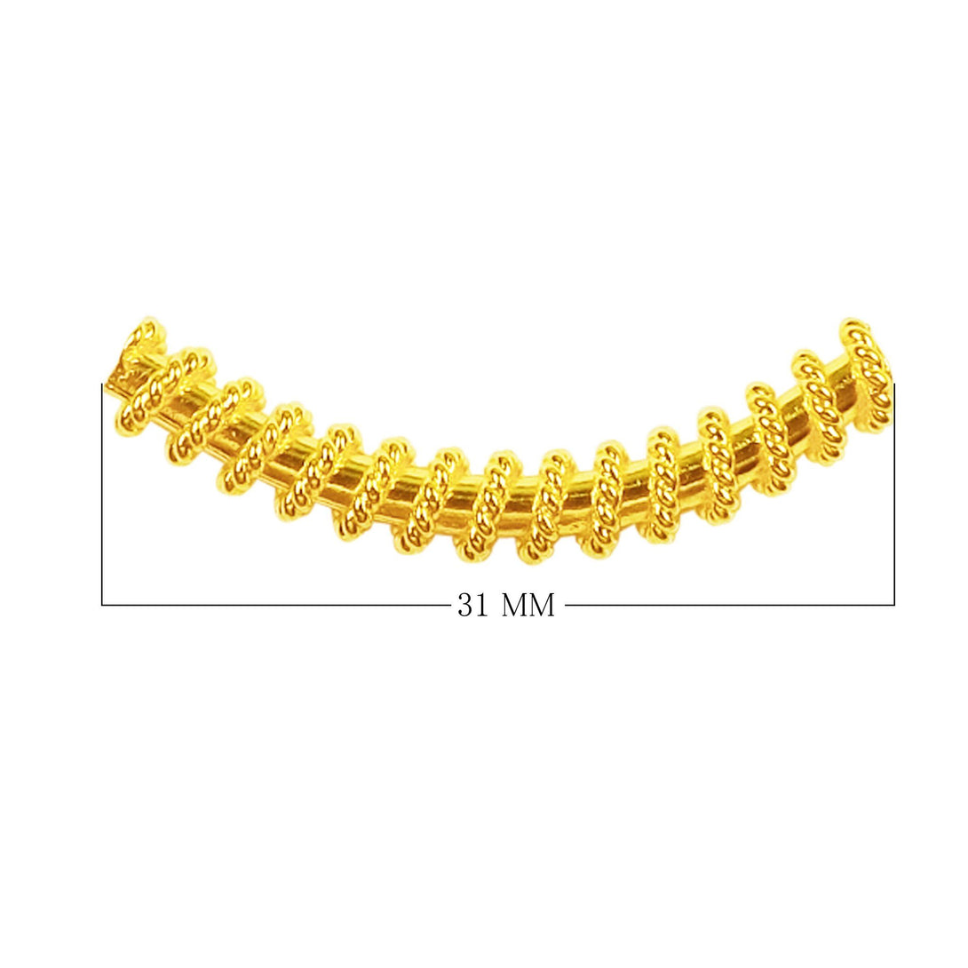 PG-109 18K Gold Overlay Tube Beads Bali Designs Inc 