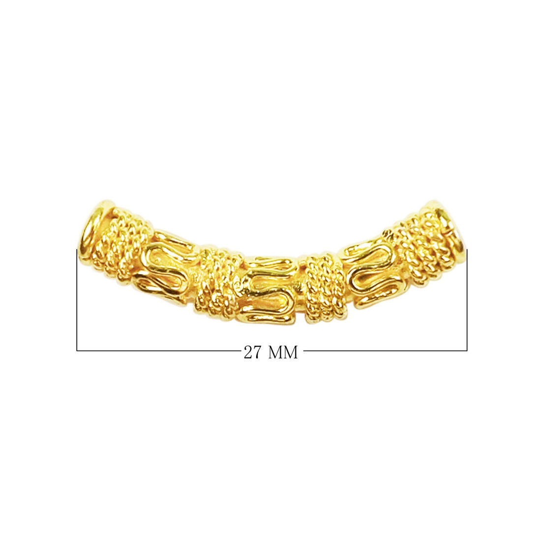 PG-110 18K Gold Overlay Tube Beads Bali Designs Inc 