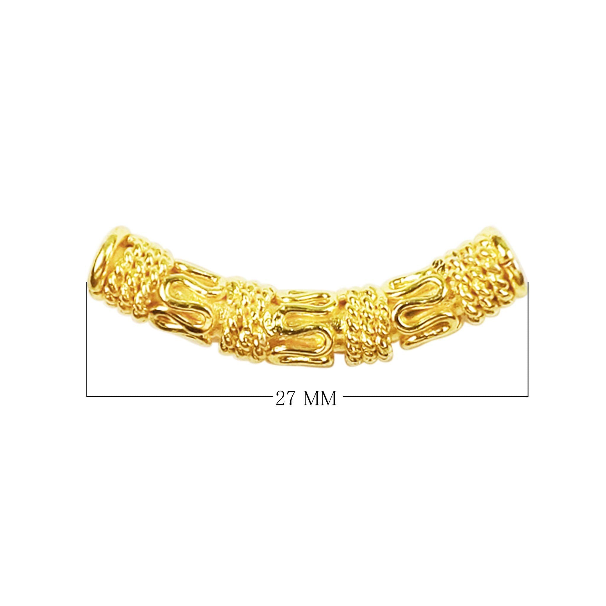 PG-110 18K Gold Overlay Tube Beads Bali Designs Inc 