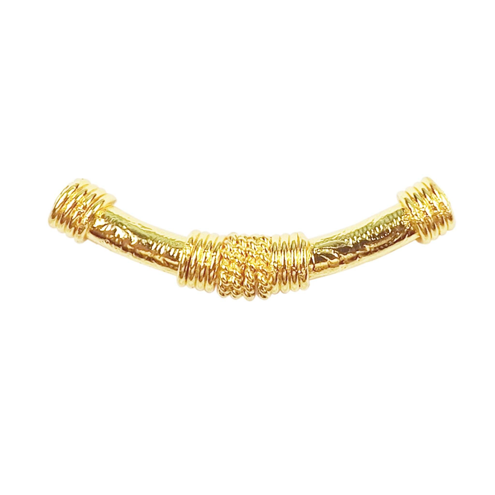 PG-111 18K Gold Overlay Tube Beads Bali Designs Inc 