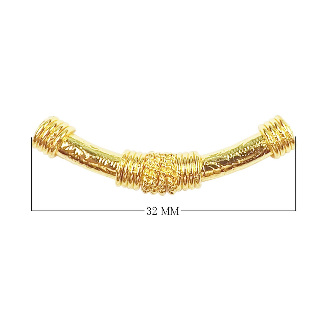 PG-111 18K Gold Overlay Tube Beads Bali Designs Inc 