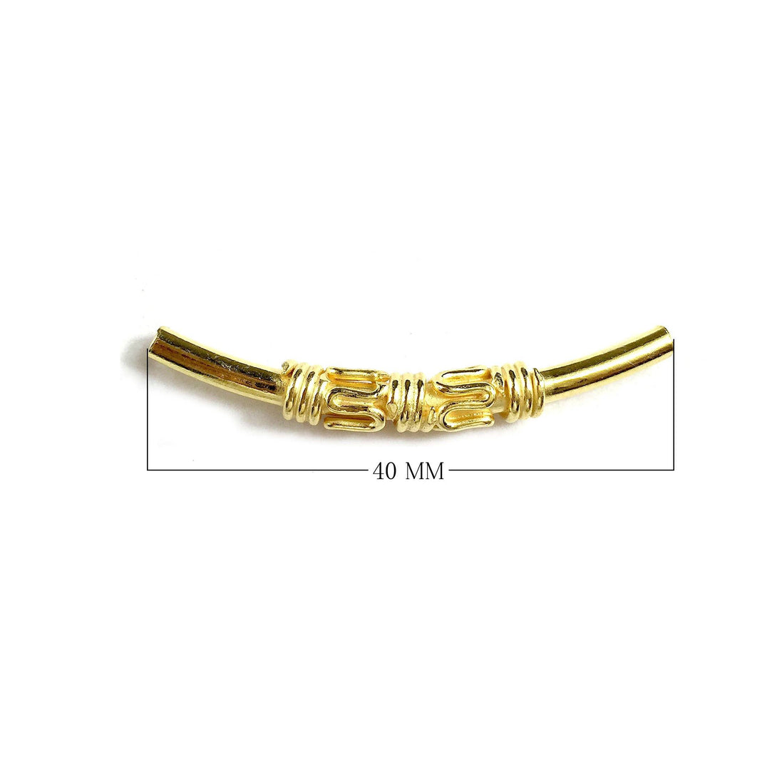 PG-115 18K Gold Overlay Tube Beads Bali Designs Inc 