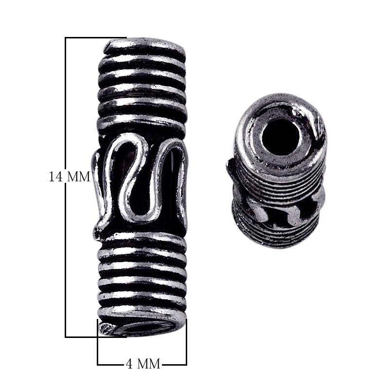 PSF-102 Silver Overlay Tube Beads Bali Designs Inc 