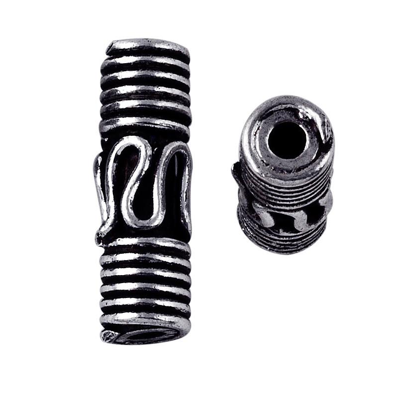 PSF-102 Silver Overlay Tube Beads Bali Designs Inc 