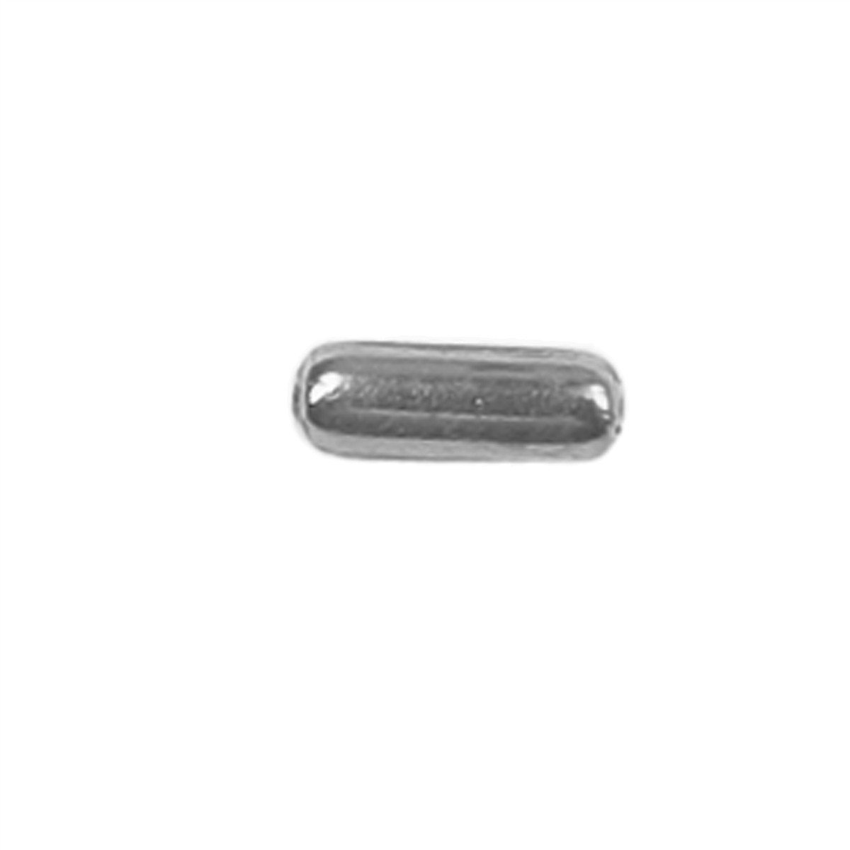 Silver overlay over copper tube bead handcrafted in India with polished finish for wholesale jewelry making