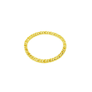 Wholesale rope textured bangle with 18K gold overlay over copper, handcrafted in India.