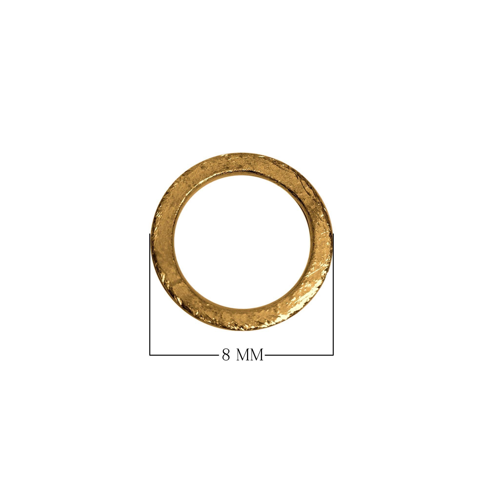 18K Gold Overlay Copper round jewelry ring component featuring a smooth polished finish and clean circular shape, handcrafted in India for wholesale jewelry manufacturing and professional design applications.