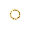 18K Gold Overlay Copper twisted rope style jewelry ring component with textured polished finish, handcrafted in India for wholesale jewelry manufacturing and professional design applications.