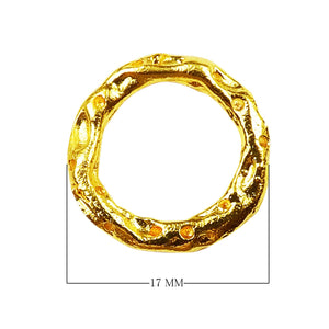 18K Gold Overlay Over Copper decorative circle ring handcrafted jewelry component wholesale India