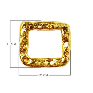 18K Gold Overlay Over Copper textured rectangle connector handcrafted jewelry component wholesale India