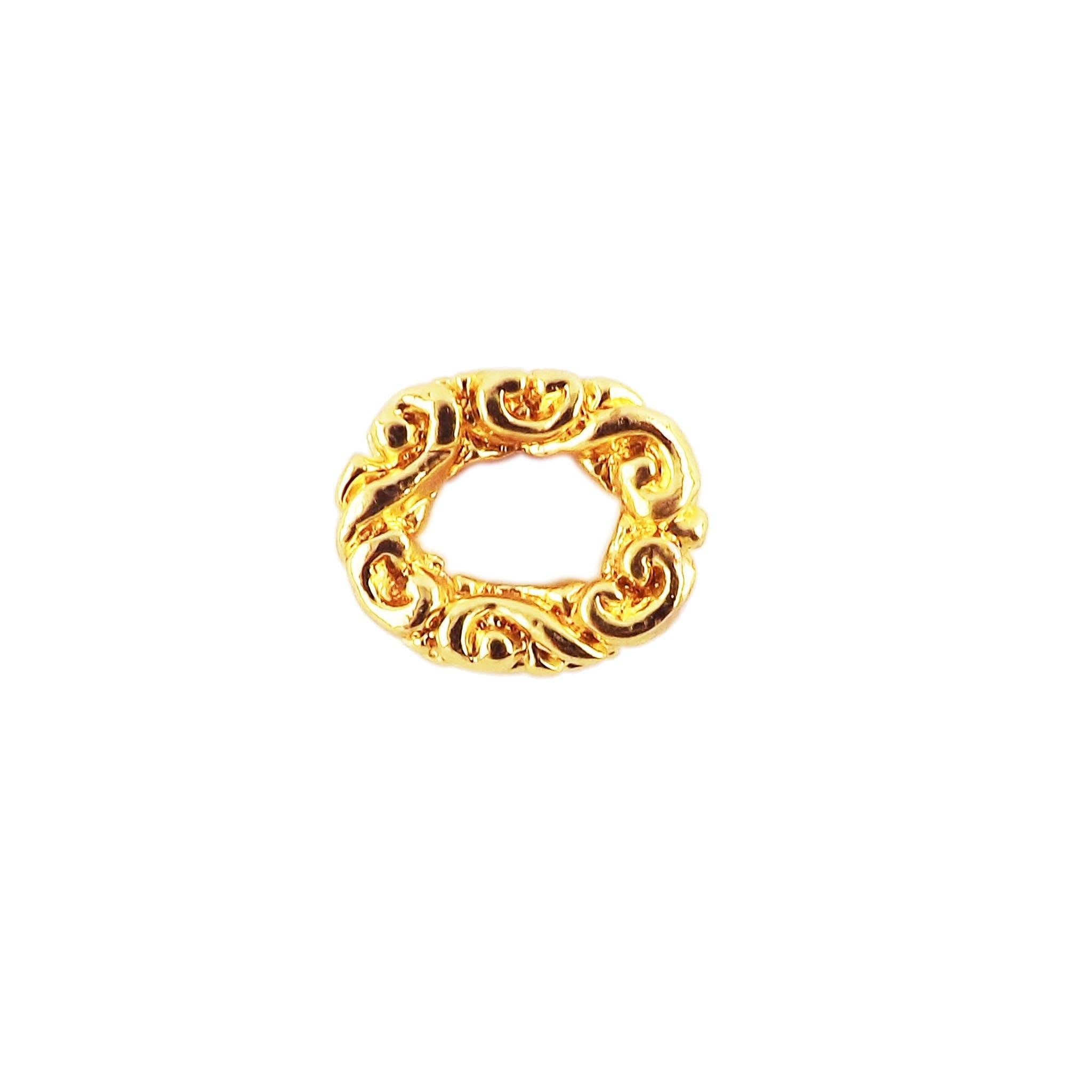 18K Gold Overlay Over Copper ornate oval connector handcrafted jewelry component wholesale India