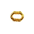 18K Gold Overlay Over Copper oval connector with decorative accents handcrafted jewelry component wholesale India