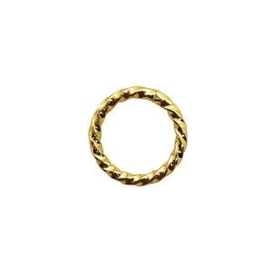 18K Gold Overlay Over Copper twisted round ring connector handcrafted jewelry component wholesale India