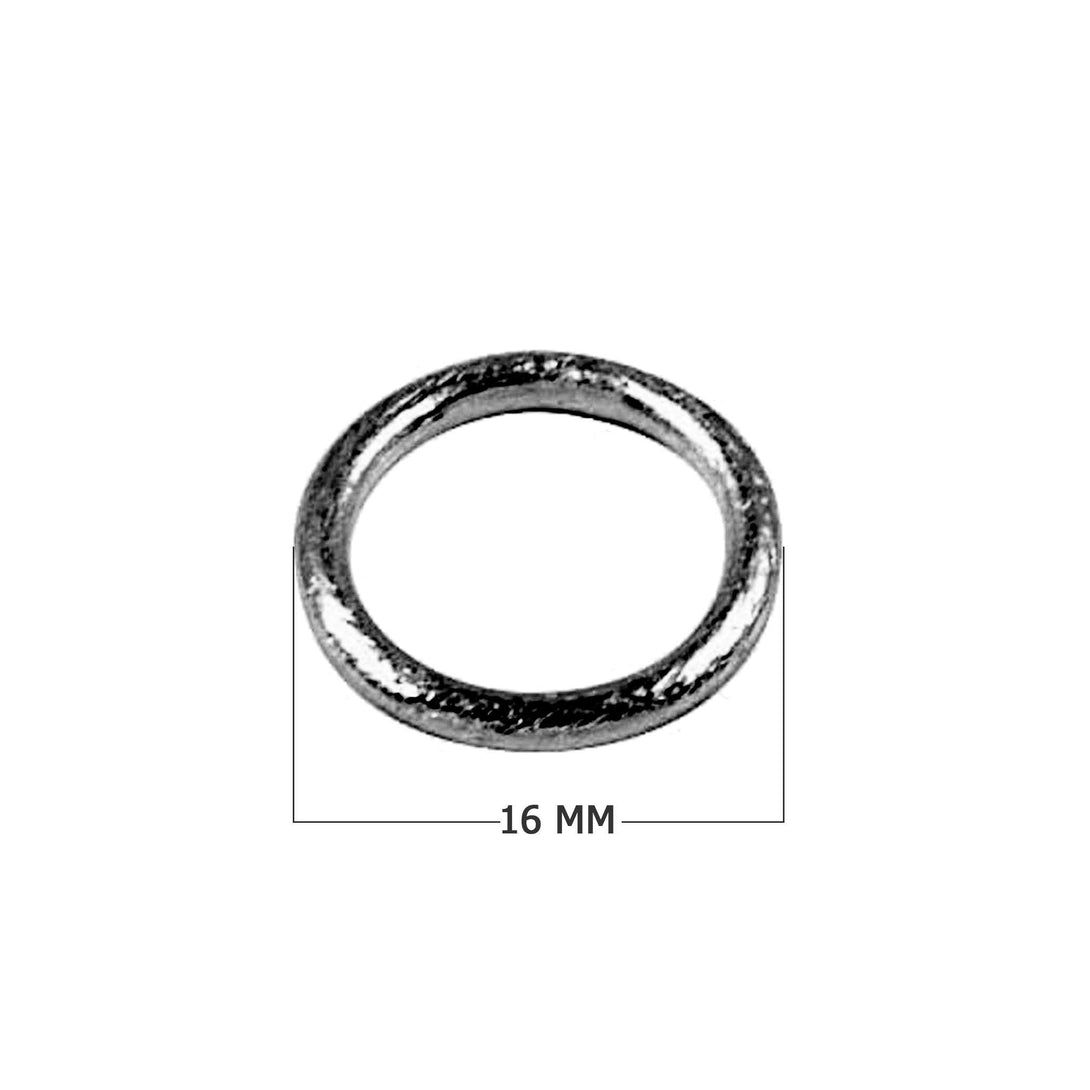 RR-101-16MM Black Rhodium Overlay Ring Findings Beads Bali Designs Inc 