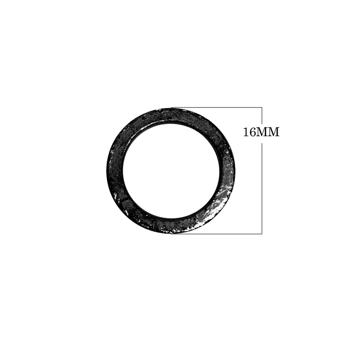 RR-102-16MM Black Rhodium Overlay Ring Findings Beads Bali Designs Inc 