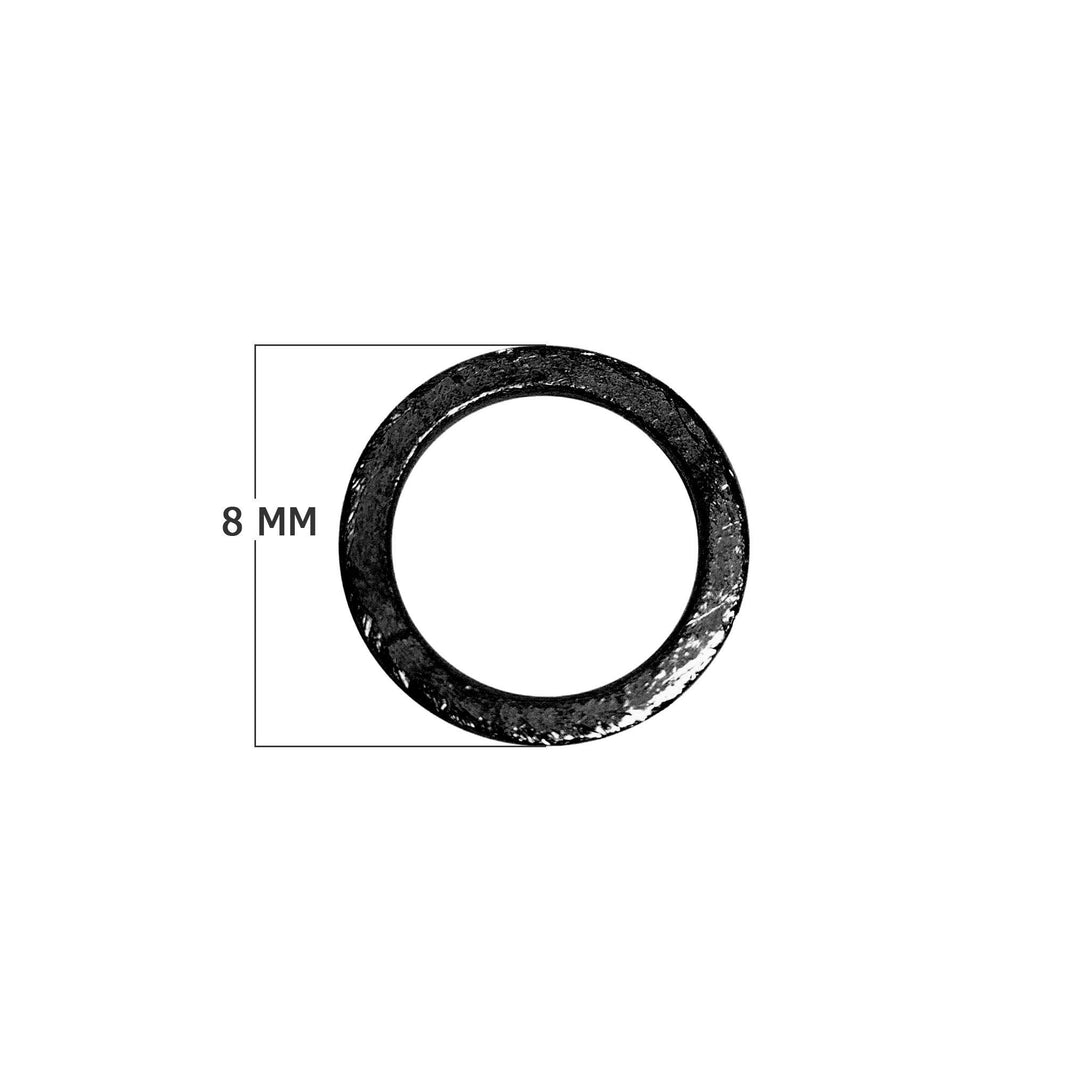 RR-102-8MM Black Rhodium Overlay Ring Findings Beads Bali Designs Inc 