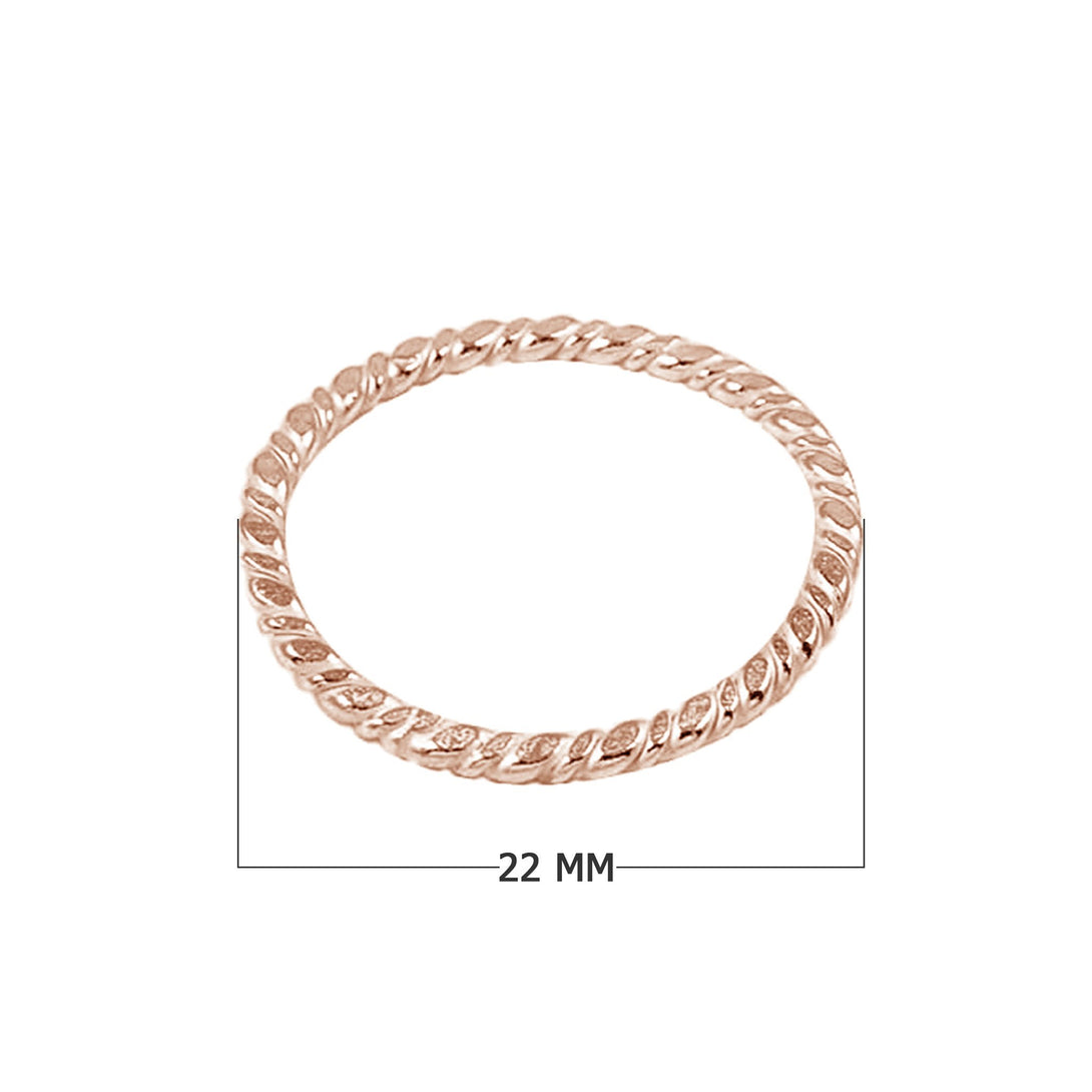 RRG-100-22MM Rose Gold Overlay Ring Findings Beads Bali Designs Inc 