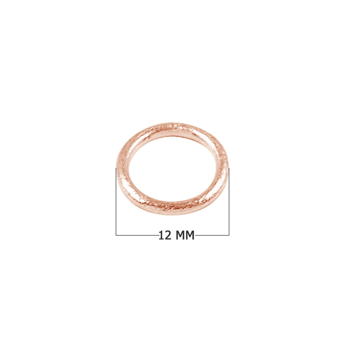 RRG-101-12MM Rose Gold Overlay Ring Findings Beads Bali Designs Inc 
