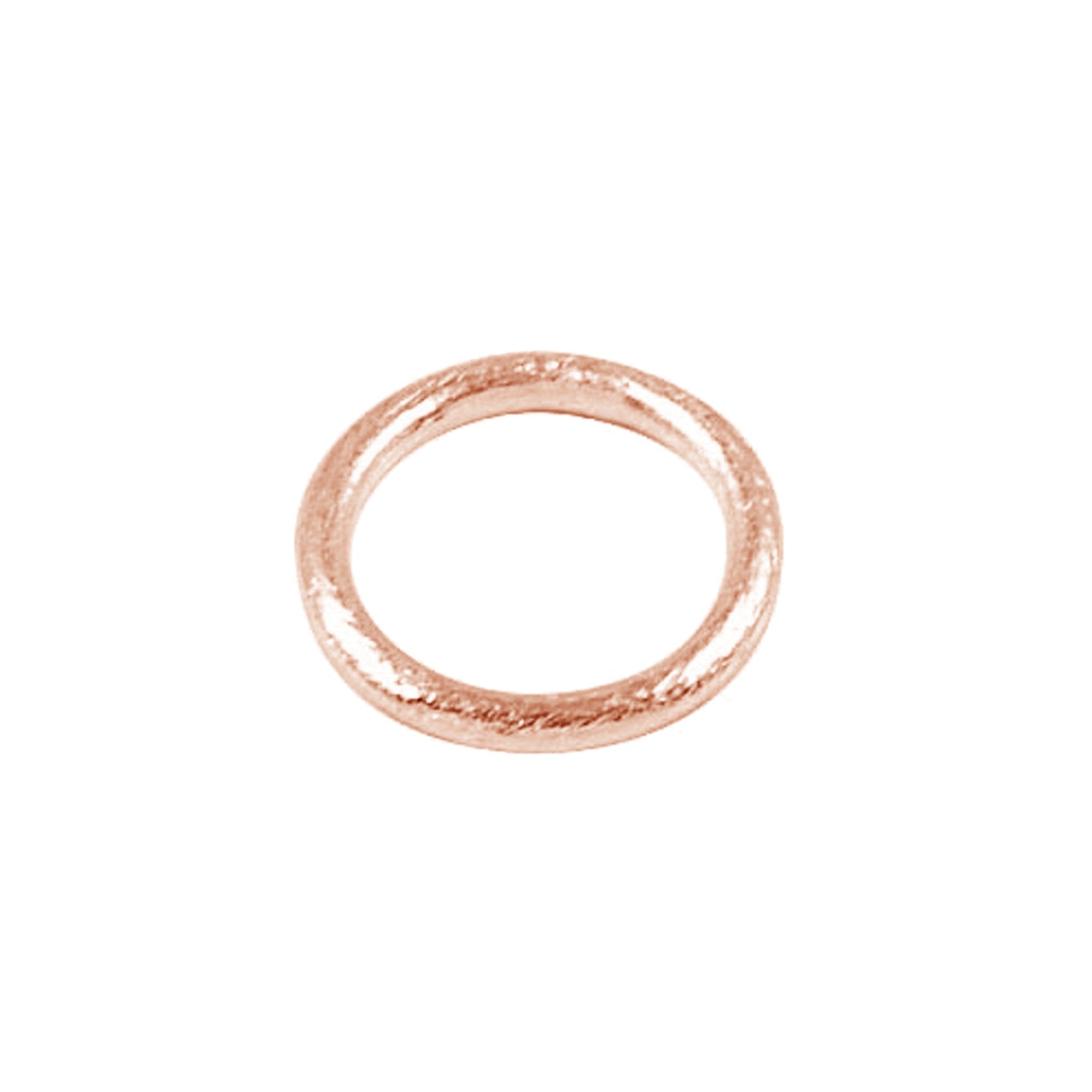 Handcrafted oval ring findings with rose gold overlay over copper, made in India.