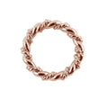 Braided rope style ring made with Rose Gold Overlay Over Copper, polished textured band, handcrafted in India