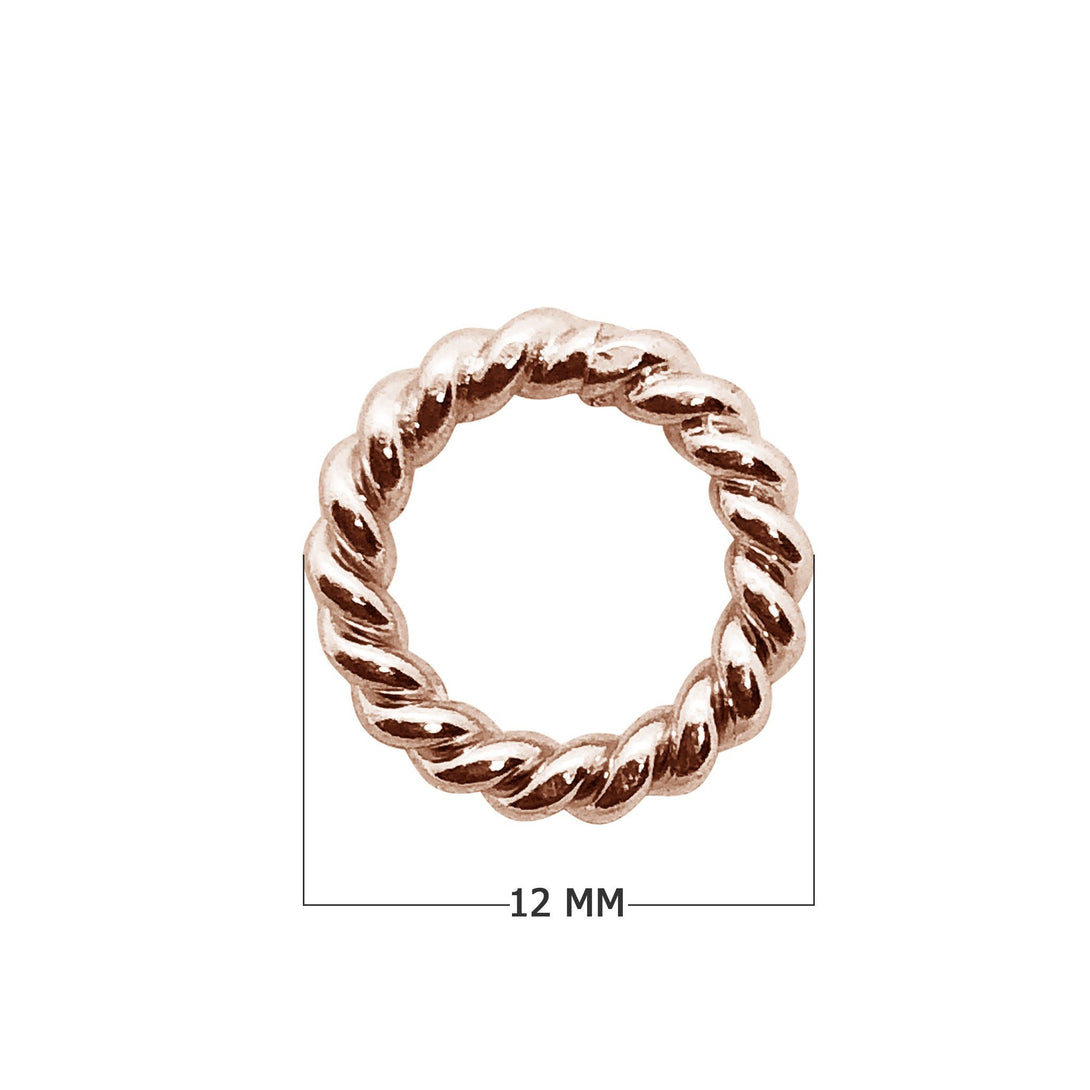 RRG-108-12MM Rose Gold Overlay Ring Findings Beads Bali Designs Inc 