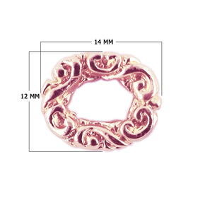 RRG-120 Rose Gold Overlay Ring Findings Beads Bali Designs Inc 