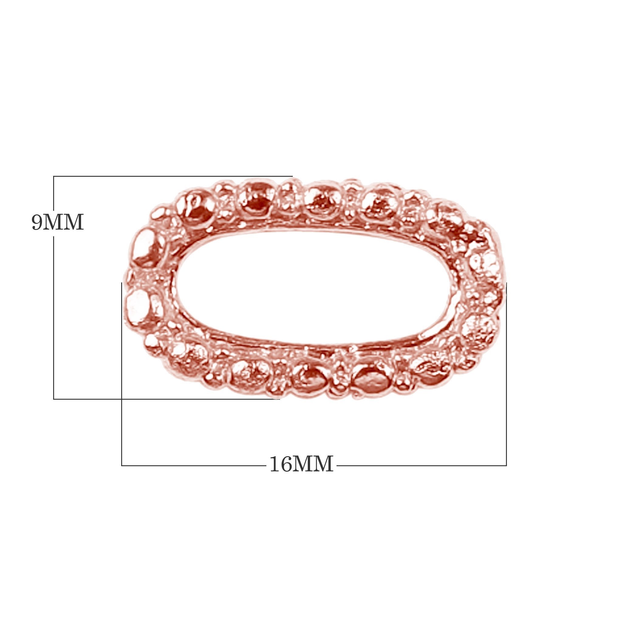 RRG-123 Rose Gold Overlay Ring Findings Beads Bali Designs Inc 