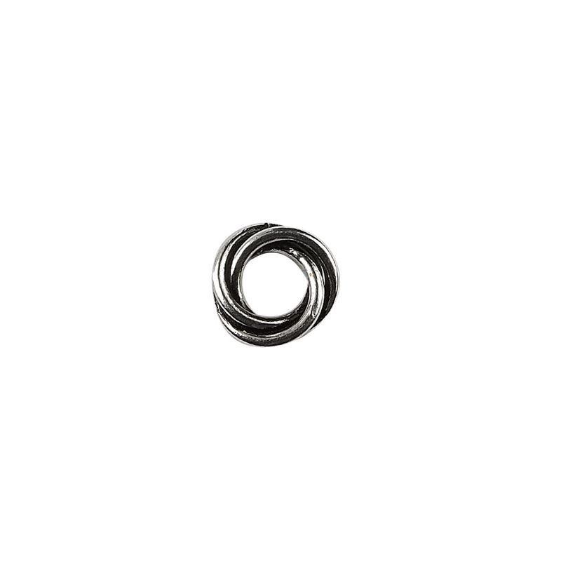 Handcrafted twisted circular ring finding made with Silver Overlay Over Copper from India