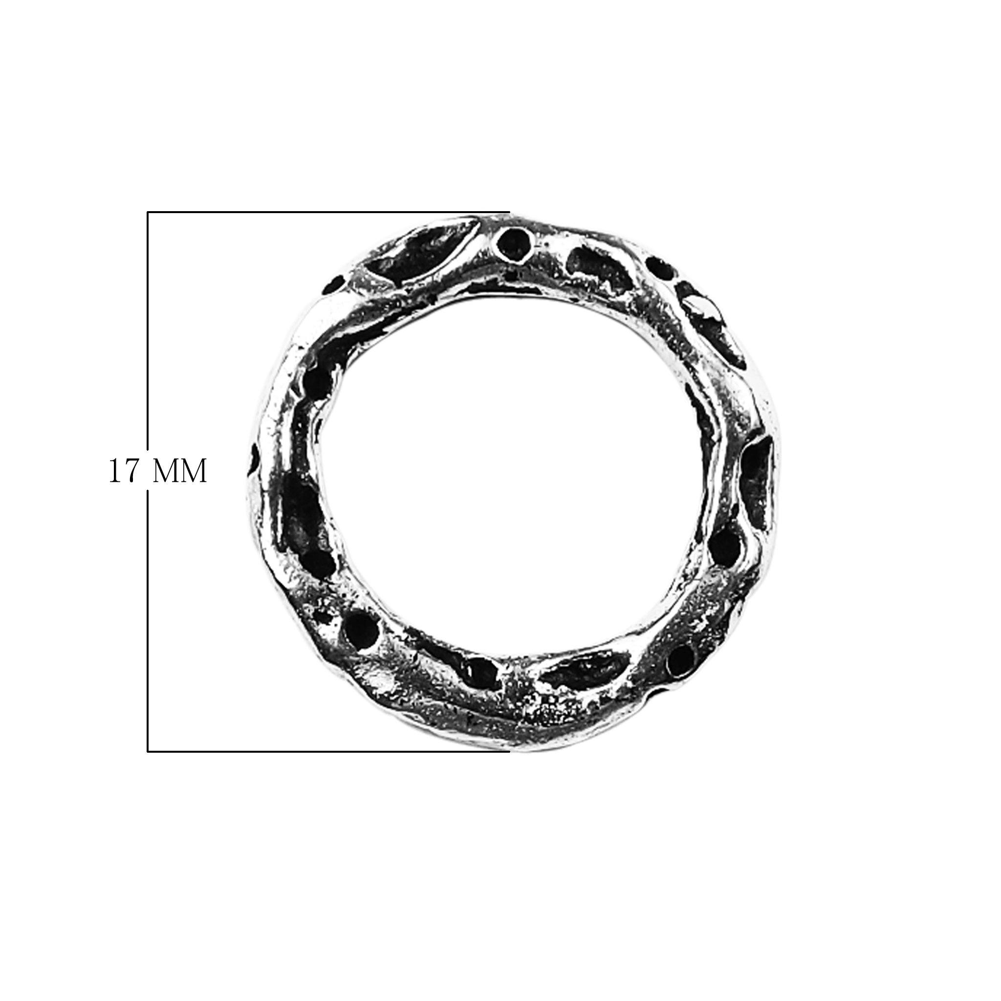 RSF-117-17MM Silver Overlay Ring Findings Beads Bali Designs Inc 