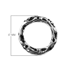 RSF-117-17MM Silver Overlay Ring Findings Beads Bali Designs Inc 