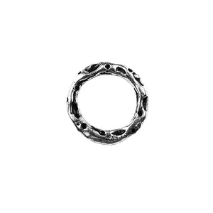 Handcrafted organic textured ring finding made with Silver Overlay Over Copper from India