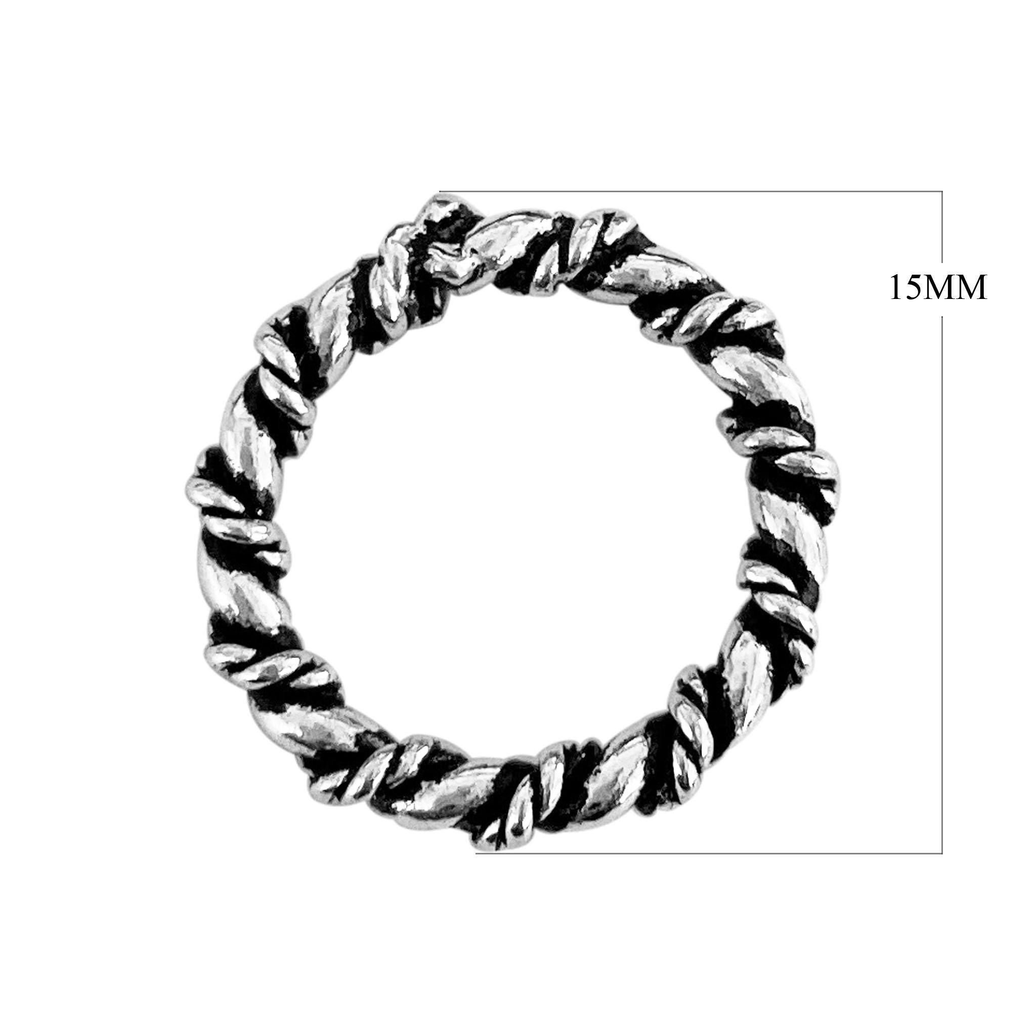 RSF-125-15MM Silver Overlay Ring Findings Beads Bali Designs Inc 