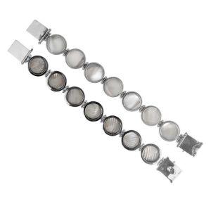 SB-1104-MOP-7.5" Sterling Silver Bracelet With Mother Of Pearl Jewelry Bali Designs Inc 