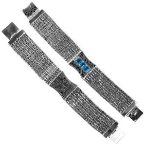SB-1241-BT Sterling Silver Bracelet With Blue Topaz Q. Jewelry Bali Designs Inc 