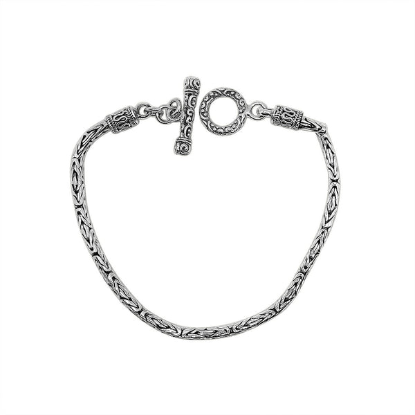 SB-3598-S-2.5M-T-7.5" Sterling Silver Bracelet Jewelry Bali Designs Inc 