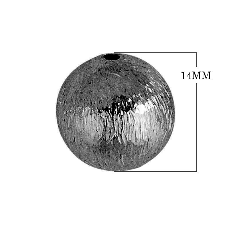 SBR-101-14MM Black Rhodium Overlay Seamless Bead Brushed Finish Beads Bali Designs Inc 