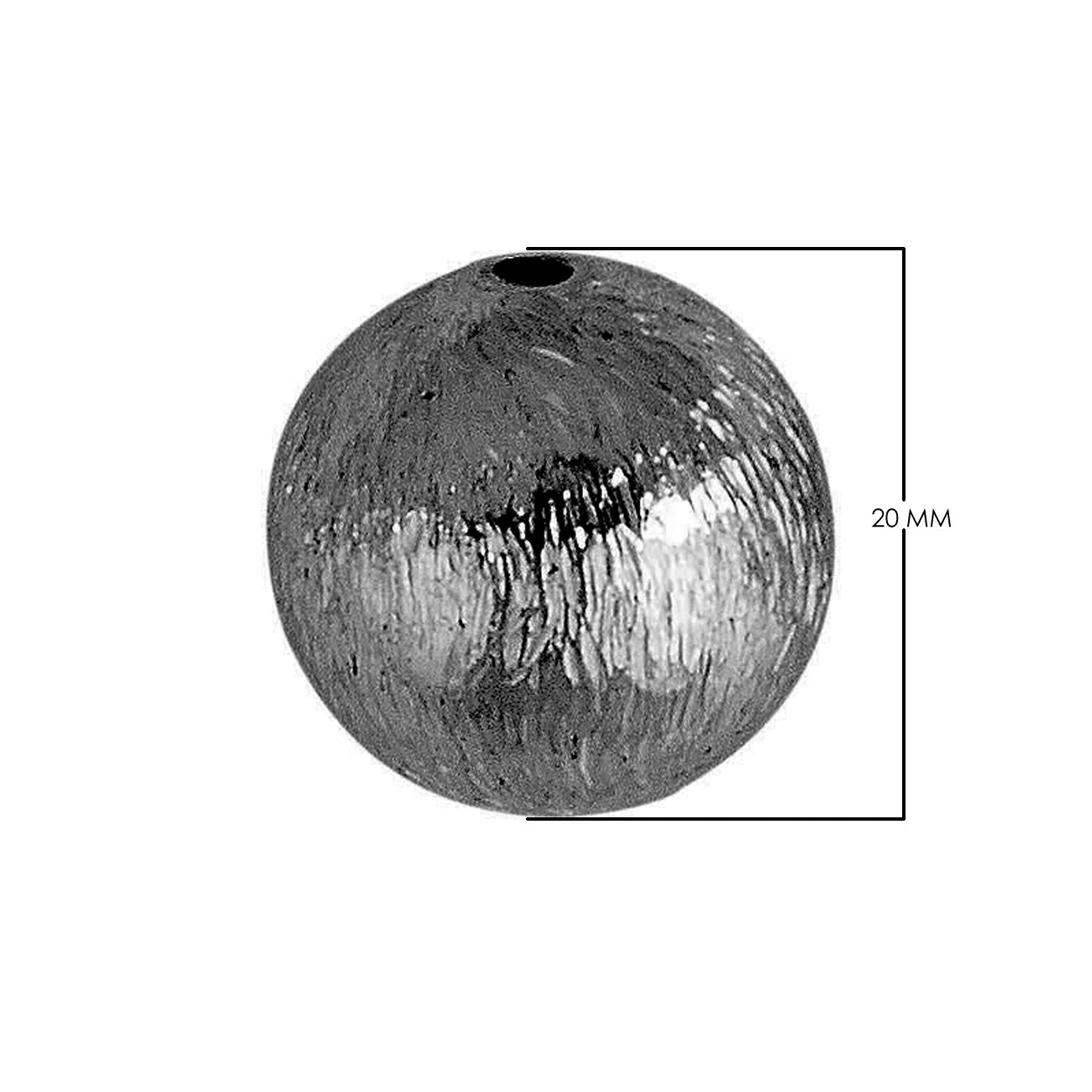 SBR-101-20MM Black Rhodium Overlay Seamless Bead Brushed Finish Beads Bali Designs Inc 