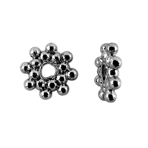 SBR-110-8MM Black Rhodium Overlay Spacers Beads Bali Designs Inc 