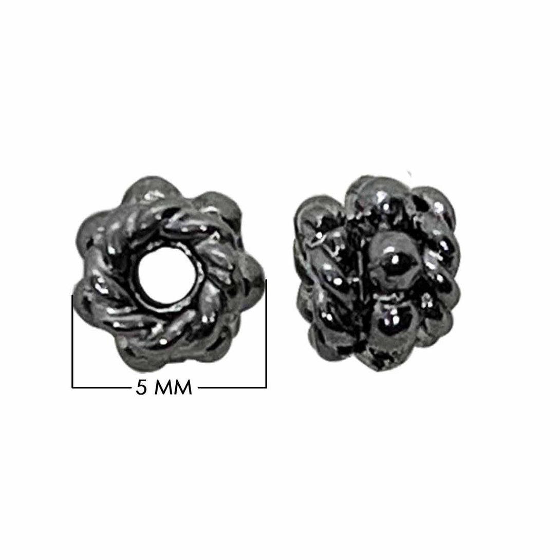 SBR-118 Black Rhodium Overlay Spacers Beads Bali Designs Inc 
