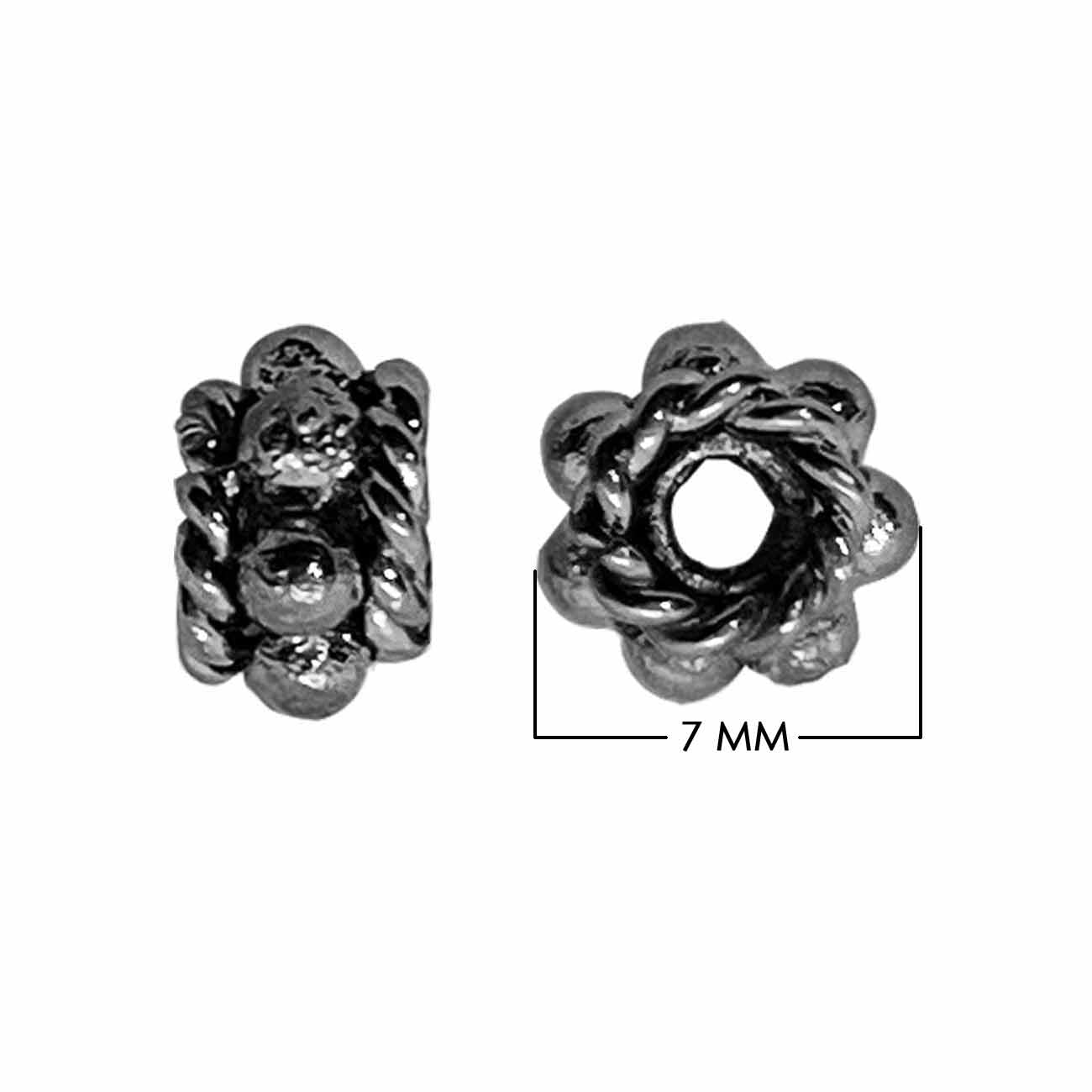 SBR-120 Black Rhodium Overlay Spacers Beads Bali Designs Inc 
