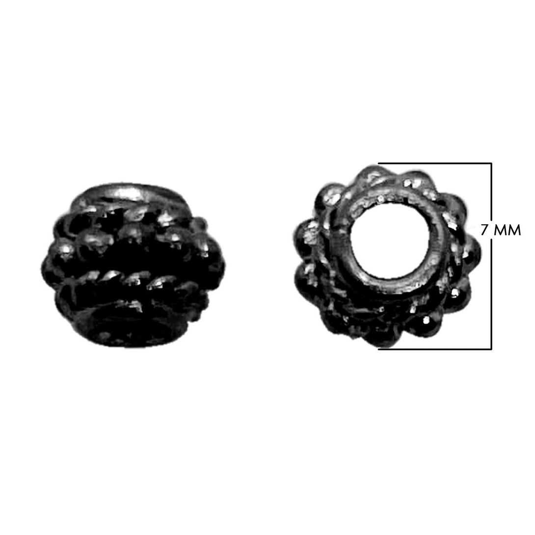 SBR-162 Black Rhodium Overlay Spacers Beads Bali Designs Inc 