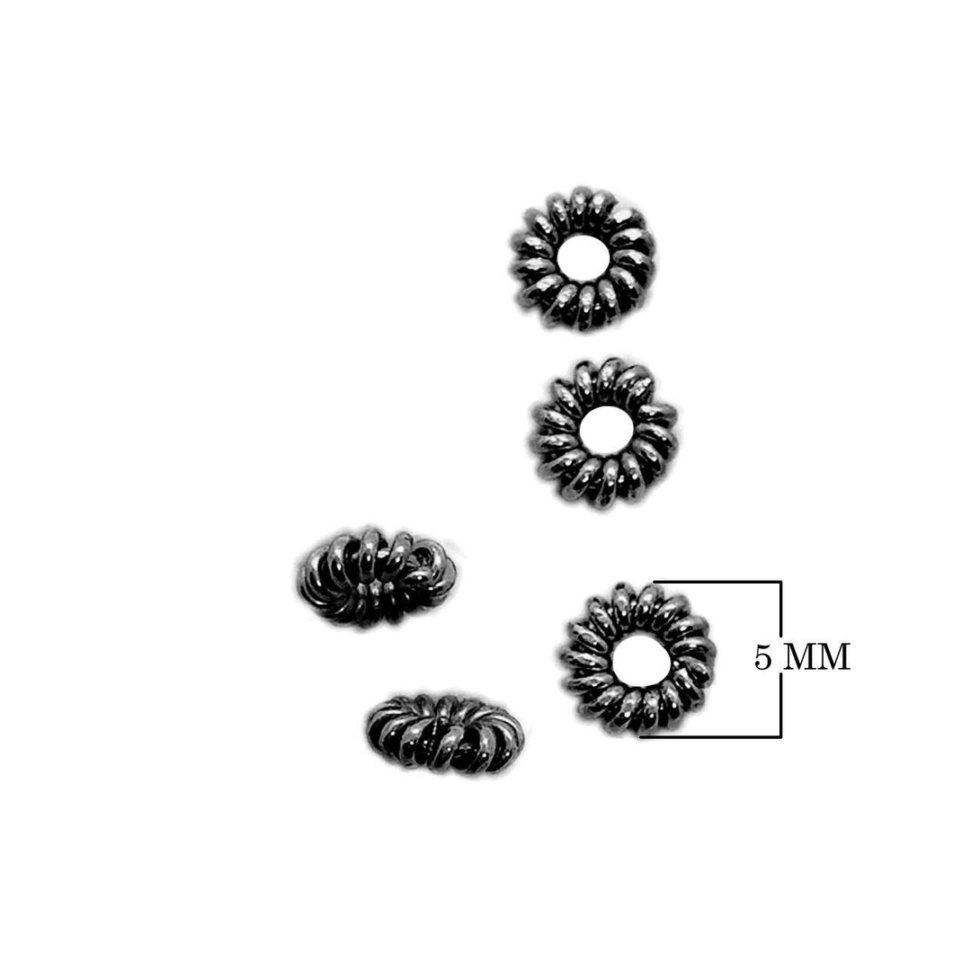 SBR-164 Black Rhodium Overlay Spacers Beads Bali Designs Inc 