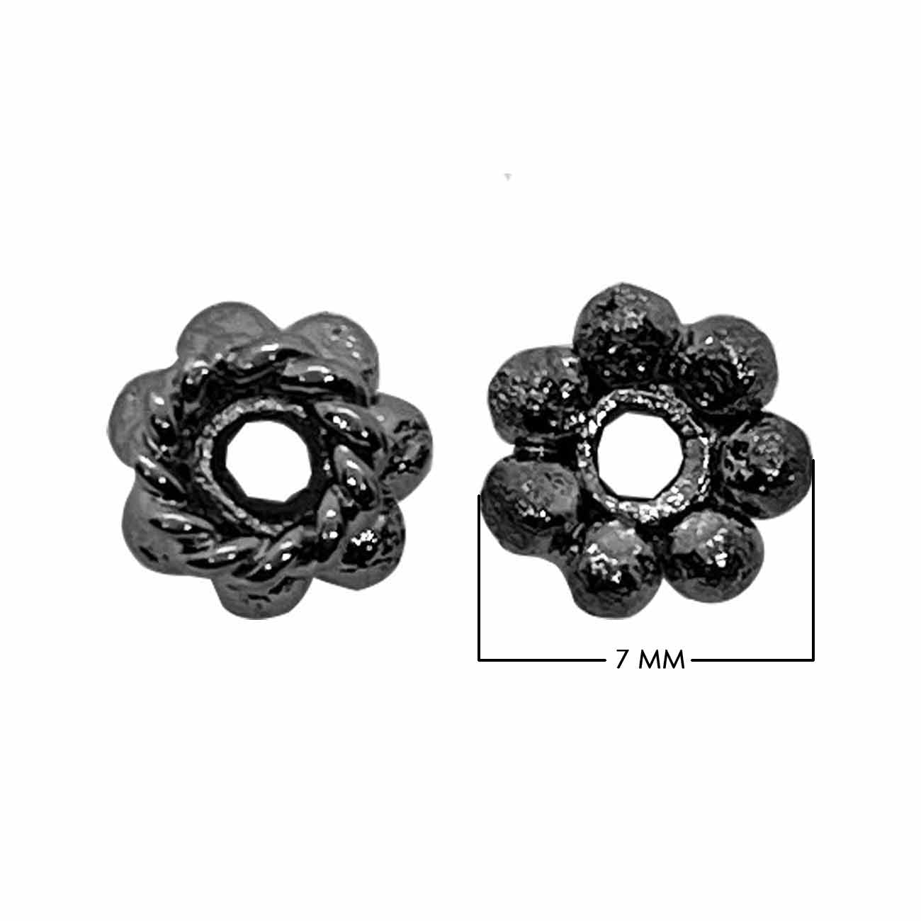 SBR-204 Black Rhodium Overlay Spacers Beads Bali Designs Inc 