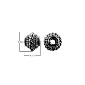SBR-318 Black Rhodium Overlay Spacers Beads Bali Designs Inc 