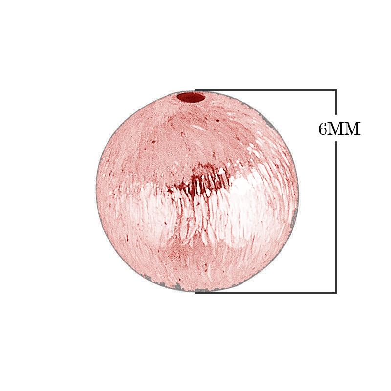 SBRG-101-6MM Rose Gold Overlay Seamless Bead Brushed Finish Beads Bali Designs Inc 