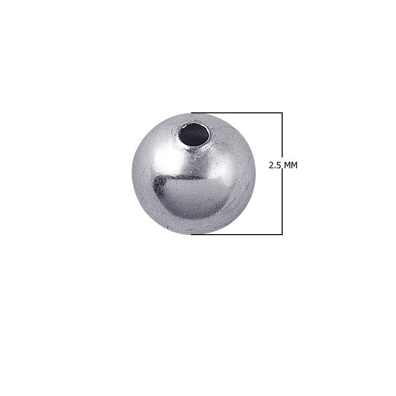 Polished Silver Overlay round bead handcrafted in India for retail jewelry and DIY designs