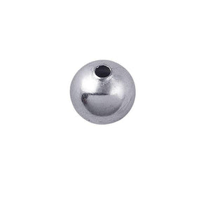 Polished Silver Overlay round bead handcrafted in India for retail jewelry and DIY designs